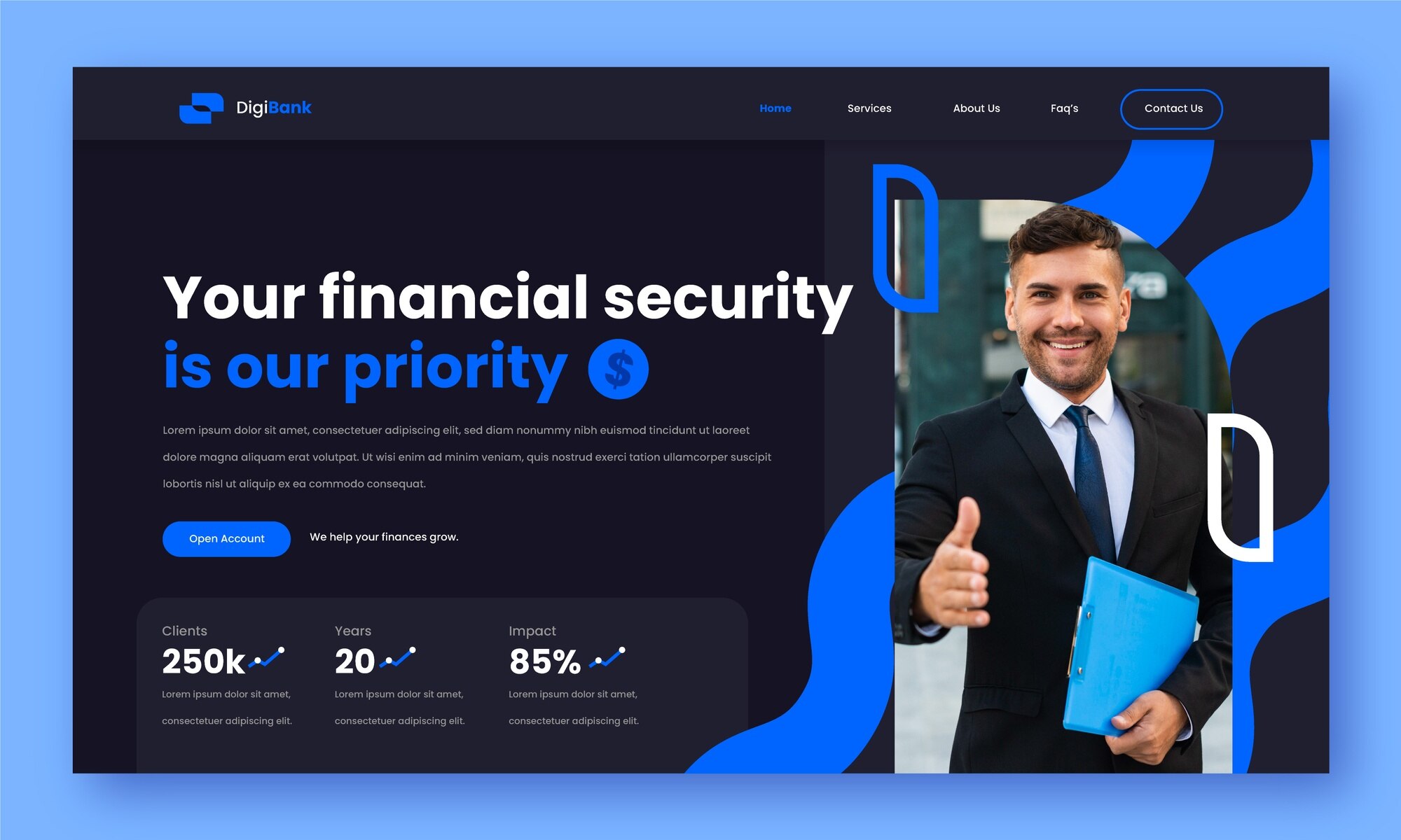 plantilla pagina destino banco finanzas 23 2149721439